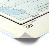 kaart van Tampa Bay FL (1973) Poster (Hoek)