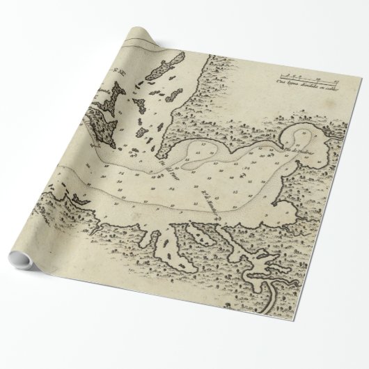  kaart van Tampa Florida (1809) Cadeaupapier (Uitgerold)