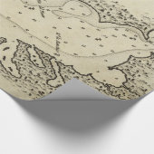  kaart van Tampa Florida (1809) Cadeaupapier (Hoek)