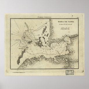  kaart van Tampa Florida (1809) Poster