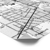  kaart van Tampa Florida (1944) BW Poster (Hoek)