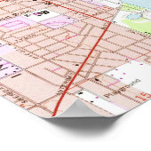 kaart van Tampa Florida (1956) Poster (Hoek)