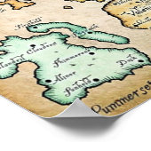 Kaart van Tamriel Poster (Hoek)