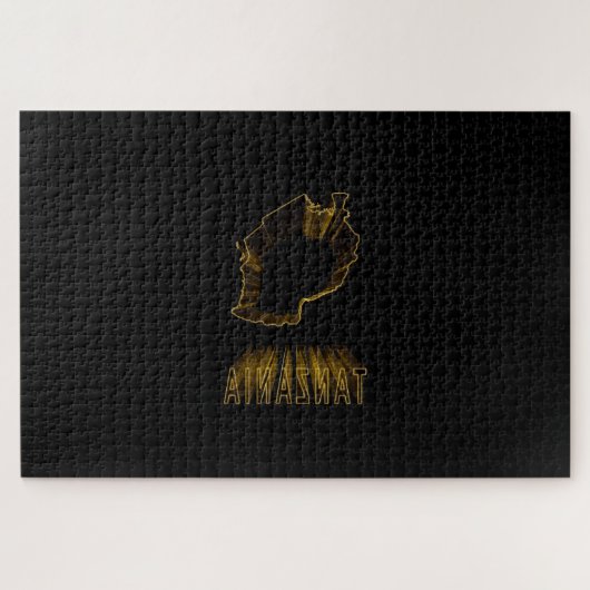 Kaart van Tanzania, Gold Map Legpuzzel (Horizontaal)