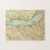 kaart van Tarrytown NY en de Hudson Legpuzzel (Horizontaal)