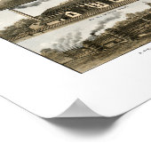 kaart van Taunton, Massa vanaf 1875 Poster (Hoek)