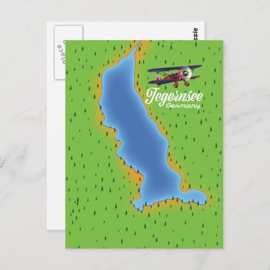 kaart van Tegernsee Duitsland (Voorkant / Achterkant)