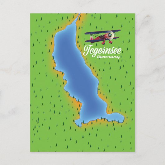  kaart van Tegernsee Duitsland (Voorkant)