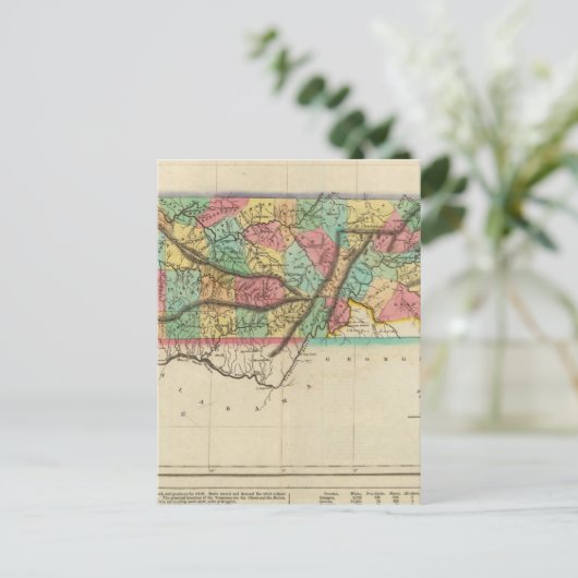 Kaart van Tennessee (Staand voorkant)