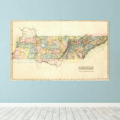 kaart van Tennessee (1822) Canvas Afdruk (Insitu (Houten vloer))