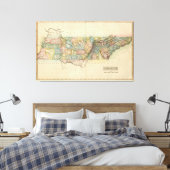 kaart van Tennessee (1822) Canvas Afdruk (Insitu (Slaapkamer))