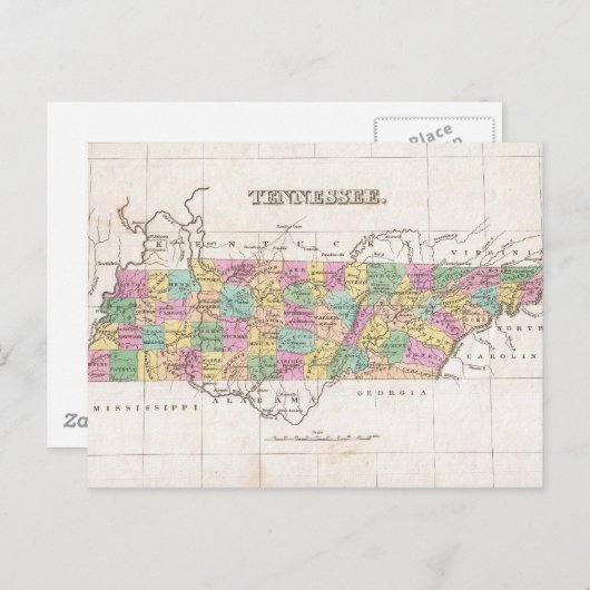  kaart van Tennessee (1827) (Voorkant / Achterkant)