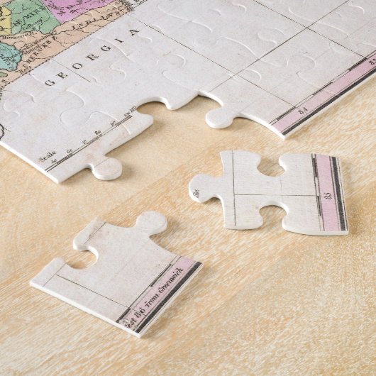  kaart van Tennessee (1827) Legpuzzel (Zijkant)