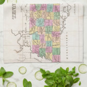  kaart van Tennessee (1827) Theedoek (Gevouwen)