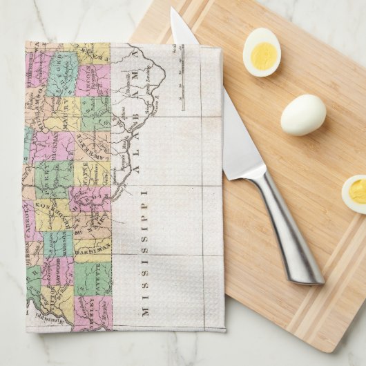  kaart van Tennessee (1827) Theedoek (Quarter Fold)