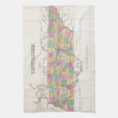  kaart van Tennessee (1827) Theedoek (Verticaal)