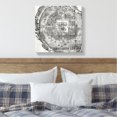 Kaart van Tenochtitlan Canvas Afdruk (Insitu (Slaapkamer))