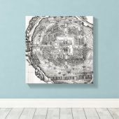 Kaart van Tenochtitlan Canvas Afdruk (Insitu (Houten vloer))