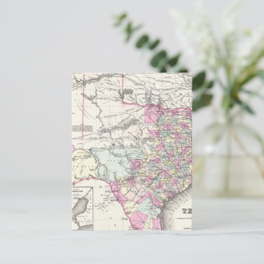  kaart van Texas (1855) (Staand voorkant)