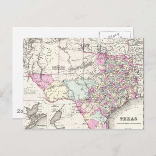  kaart van Texas (1855) (Voorkant / Achterkant)