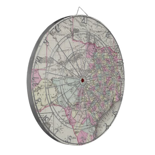  kaart van Texas (1855) Dartbord (Voorkant Links)