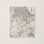  kaart van Texas (1855) Legpuzzel (Verticaal)