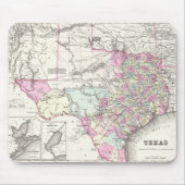  kaart van Texas (1855) Muismat (Voorkant)