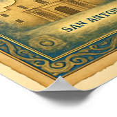  kaart van Texas, 1885 Poster (Hoek)