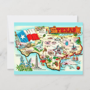 Kaart van Texas-ansichtkaart