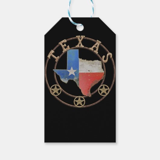 Kaart van Texas Barn Art Cadeaulabel (Voorkant)