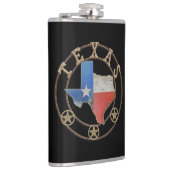Kaart van Texas Barn Art Heupfles (Rechts)