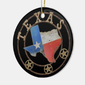 Kaart van Texas Barn Art Keramisch Ornament (Links)