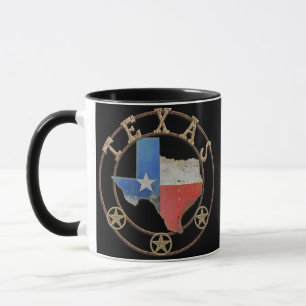 Kaart van Texas Barn Art Mok