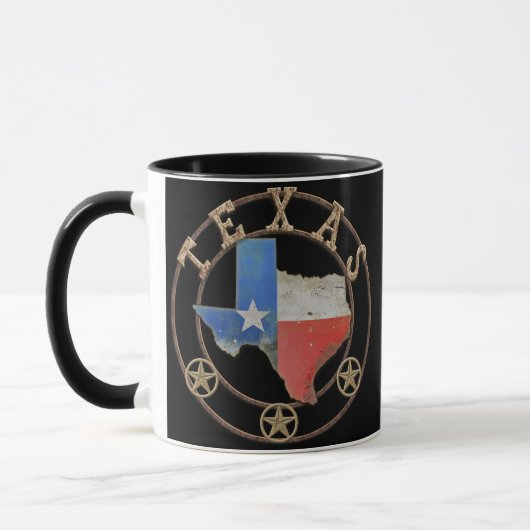 Kaart van Texas Barn Art Mok (Links)