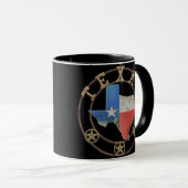 Kaart van Texas Barn Art Mok (Voorkant rechts)