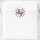 Kaart van Texas Barn Art Ronde Sticker (Tas)
