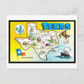 kaart van Texas Briefkaart (Voorkant)