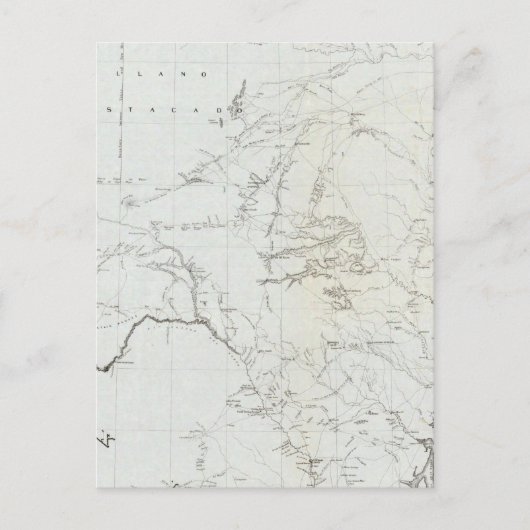 Kaart van Texas en deel van New Mexico (Voorkant)