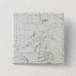 Kaart van Texas en deel van New Mexico Vierkante Button 5,1 Cm