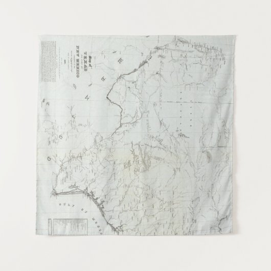 Kaart van Texas en deel van New Mexico Wandkleed (Voorkant (horizontaal))