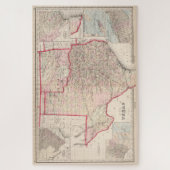  kaart van Texas en Oklahoma (1876) Legpuzzel (Verticaal)