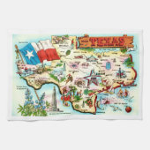 Kaart van Texas Groet Theedoek (Horizontaal)