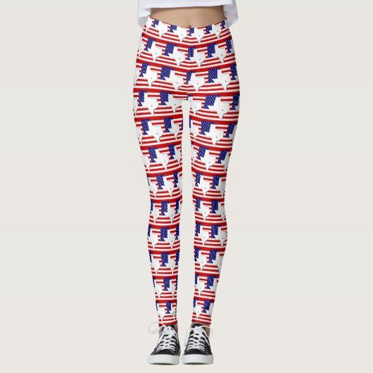 KAART VAN TEXAS LEGGINGS (Voorkant)