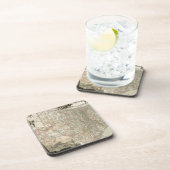 Kaart van Texas met County Borders Bier Onderzetter (Rechterzijde)