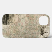 Kaart van Texas met County Borders Case-Mate iPhone Case (Achterkant (horizontaal))