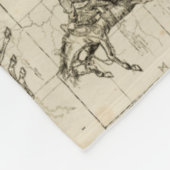 Kaart van Texas met County Borders Fleece Deken (Hoek)