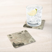 Kaart van Texas met County Borders Kartonnen Onderzetters (Insitu)