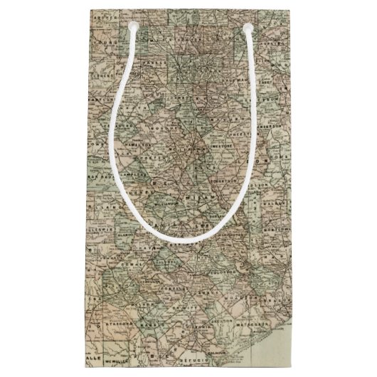 Kaart van Texas met County Borders Klein Cadeauzakje (Voorkant)