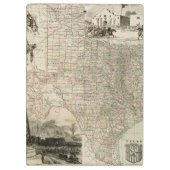 Kaart van Texas met County Borders Klembord (Achterkant)