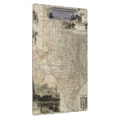 Kaart van Texas met County Borders Klembord (Rechts)